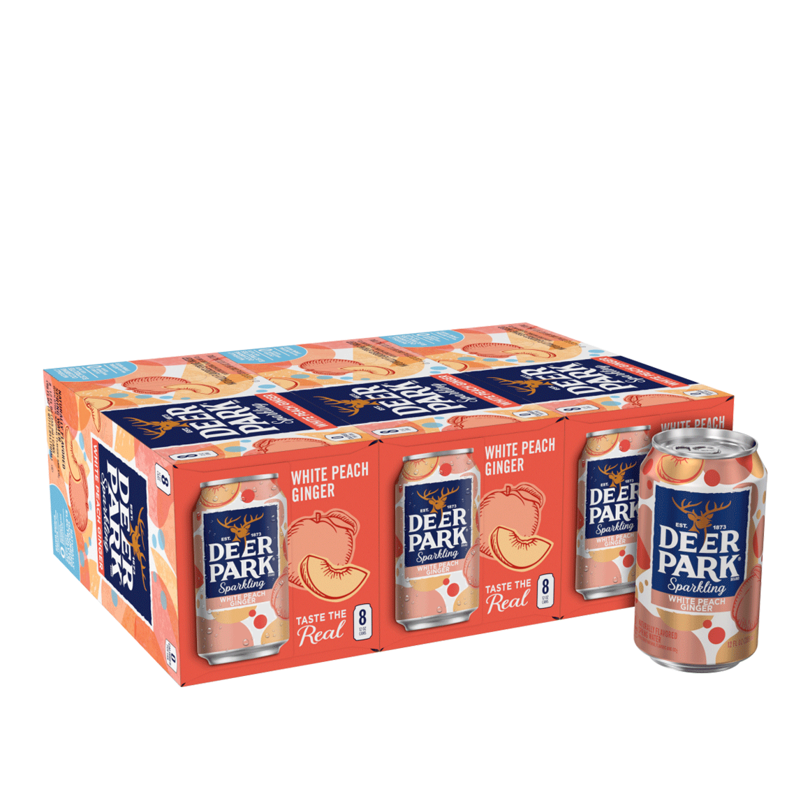 Deer Park Peach Ginger Sparkling Water 12 Oz Cans 24 Pack Readyrefresh