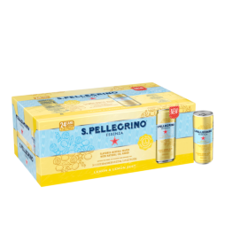 11 ounce can - s.pellegrino essenza lemon zest sparkling natural mineral water - slim cans