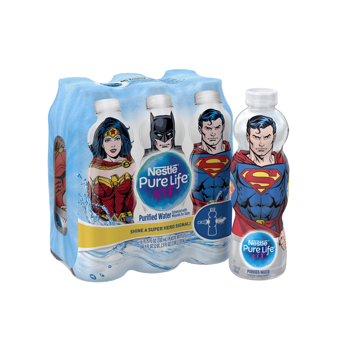 Nestlé® Pure Life® DC Comics Super Heroes 11.15 oz PET 6pk