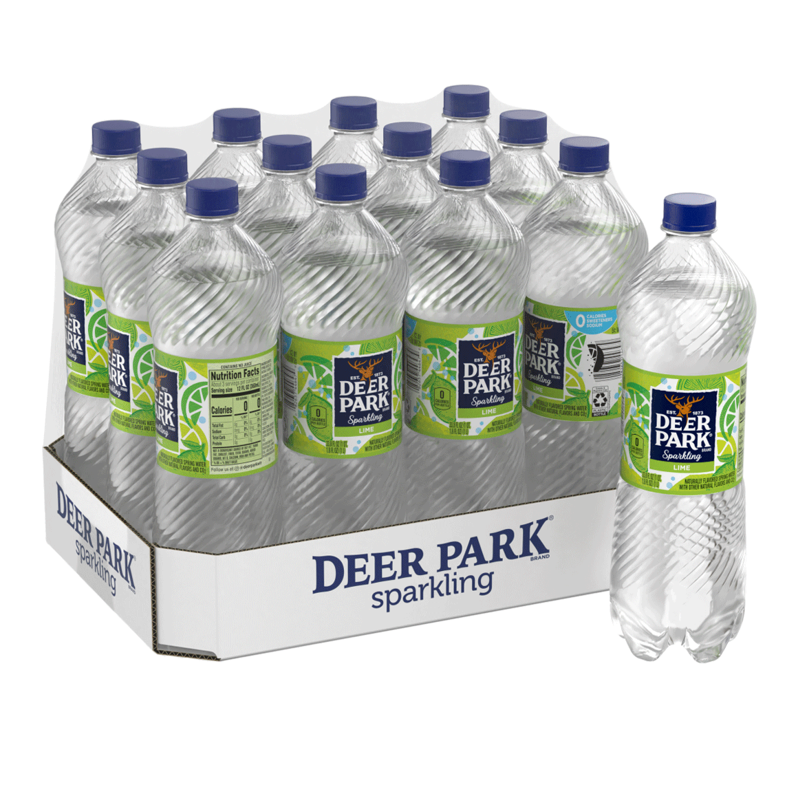 Deer Park® Brand Sparkling 100% Natural Spring Water - Zesty Lime