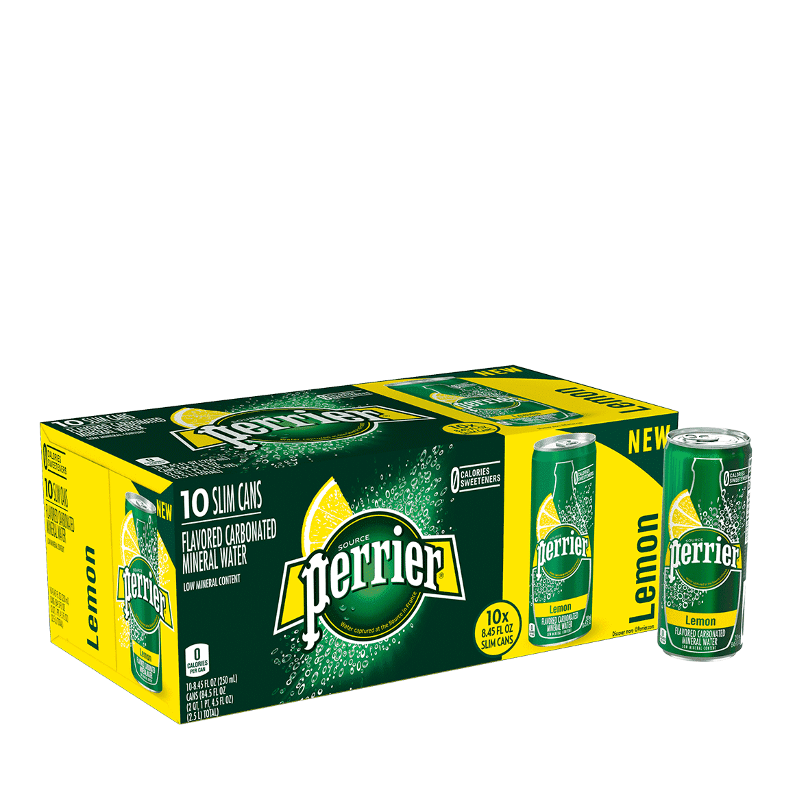 Perrier® Lemon Sparkling Carbonated Water | 8 oz Cans 10 ...