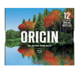 ORIGIN™ 100% Natural Spring Water 900 mL Recycled Plastic Bottle (12 Pack)
