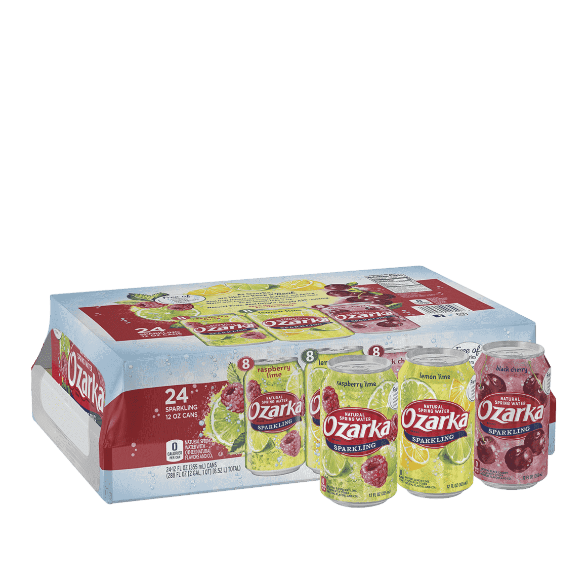 Ozarka® Rainbow Flavored Sparkling Water Variety Pack