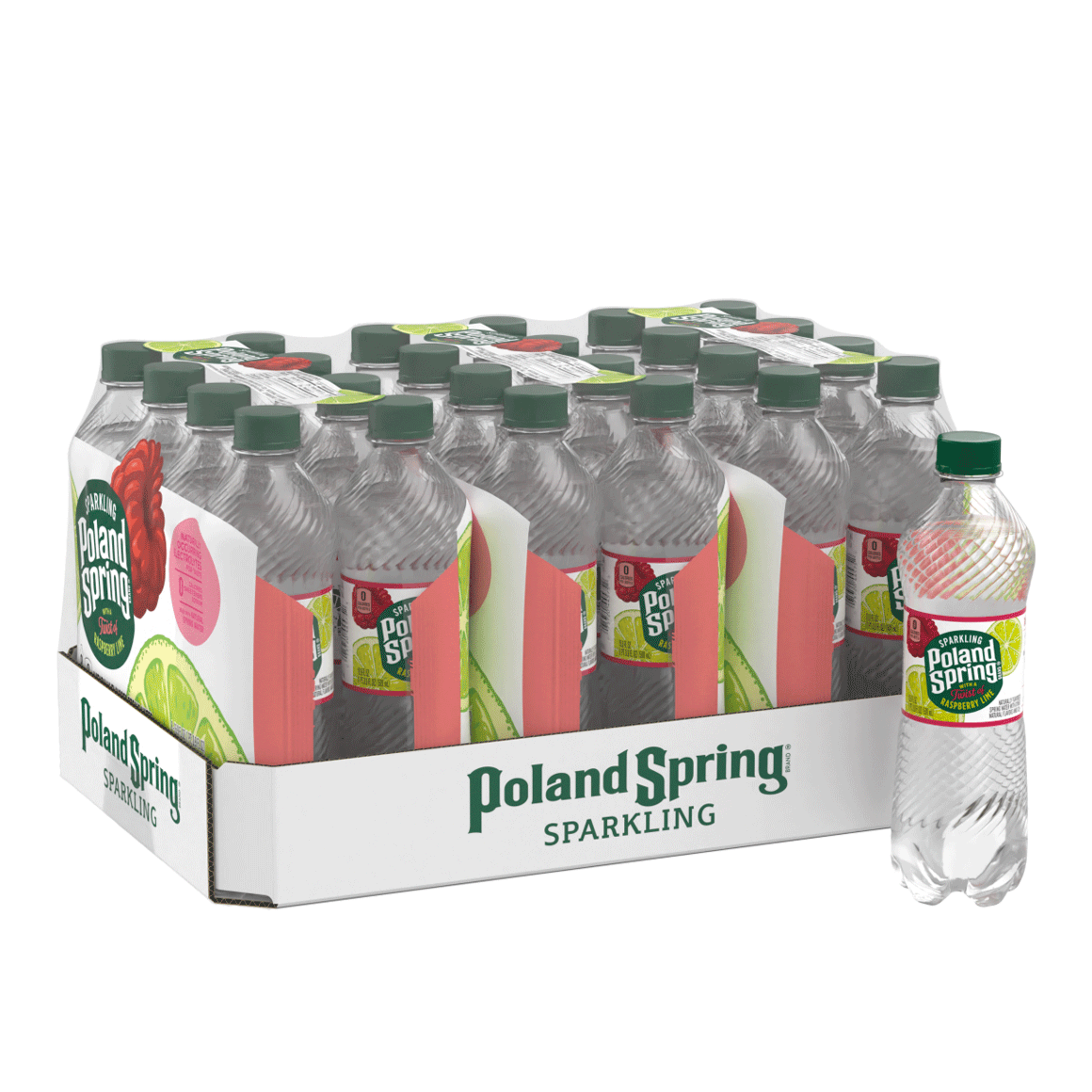 Poland Spring Raspberry Lime Sparkling Water 16 Oz 24 Pack Readyrefresh