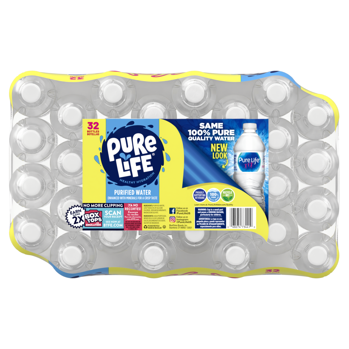 Pure Life Purified Water, 16.9 Fl Oz, Plastic Bottled Water (32 Pack) Image3