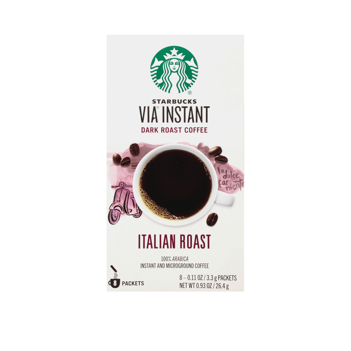 Package of Starbucks VIA Italian Roast instant coffee Image1