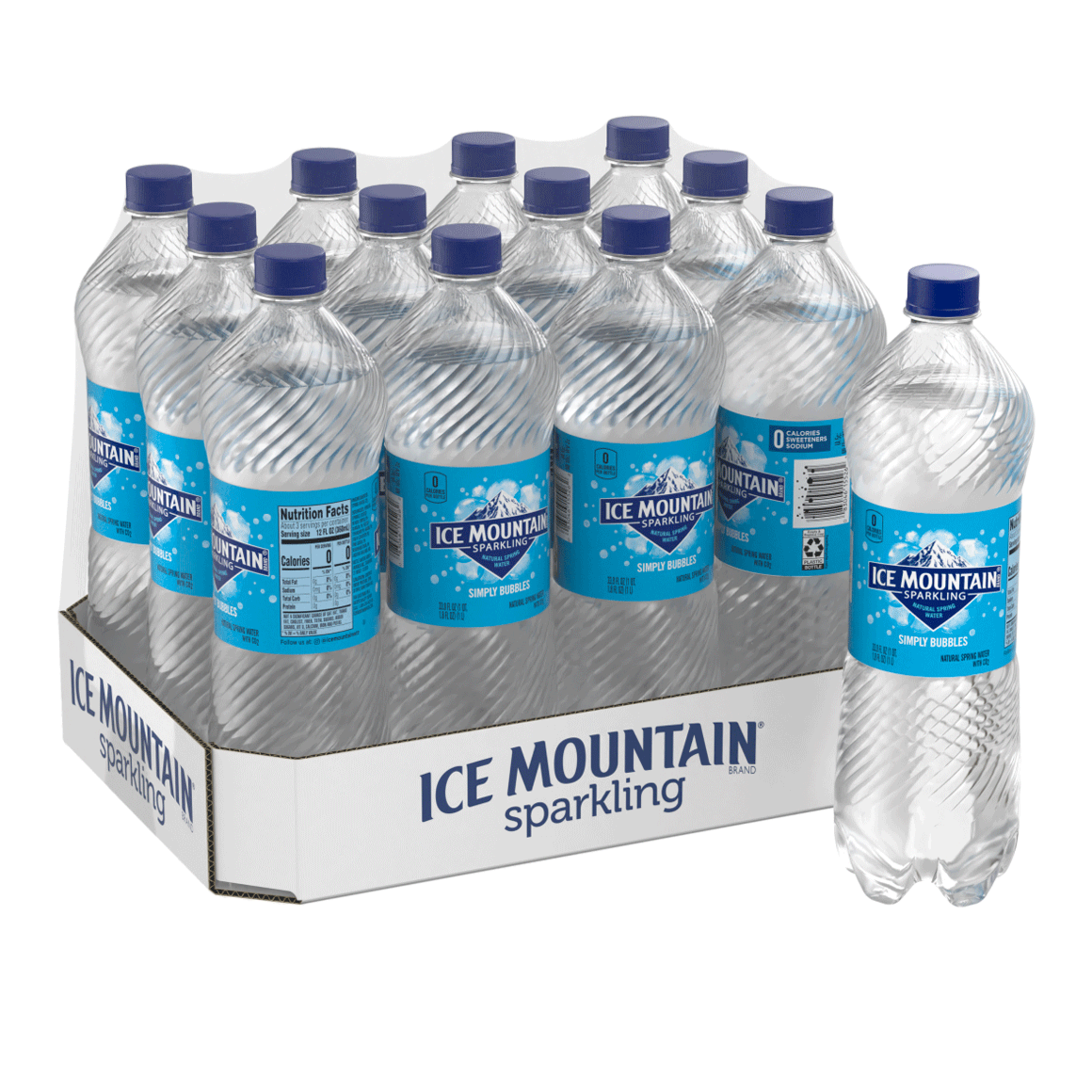 Ice Mountain® Brand Sparkling 100% Natural Spring Water - Simply Bubbles