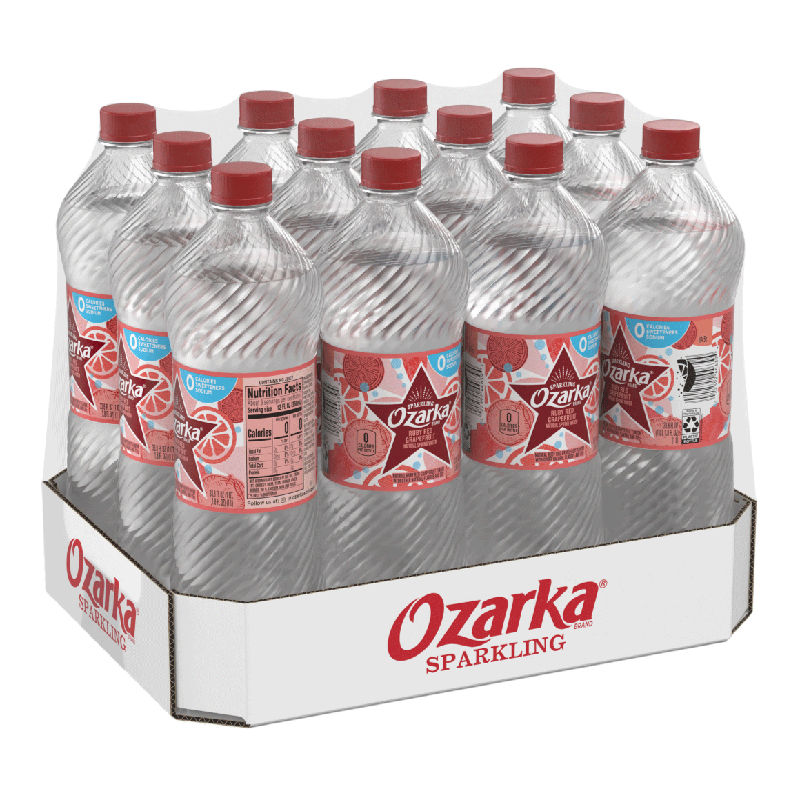 Ozarka Grapefruit Sparkling Water 1 Liter 12 Pack Readyrefresh