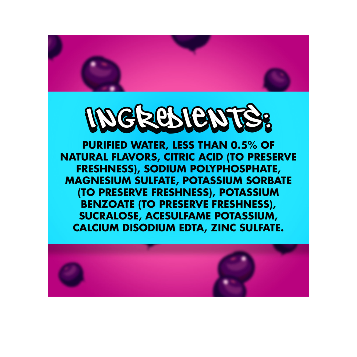 Splash Blast™ Acai Grape Flavored Water Beverage 8 Fl Oz Plastic Bottles (24 Pack) Image5