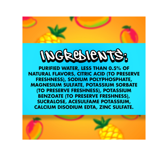 Splash Blast, Flavored Water Beverage, Pineapple Mango Flavor, 16.9 FL OZ Plastic Bottles (24 Count) Image5