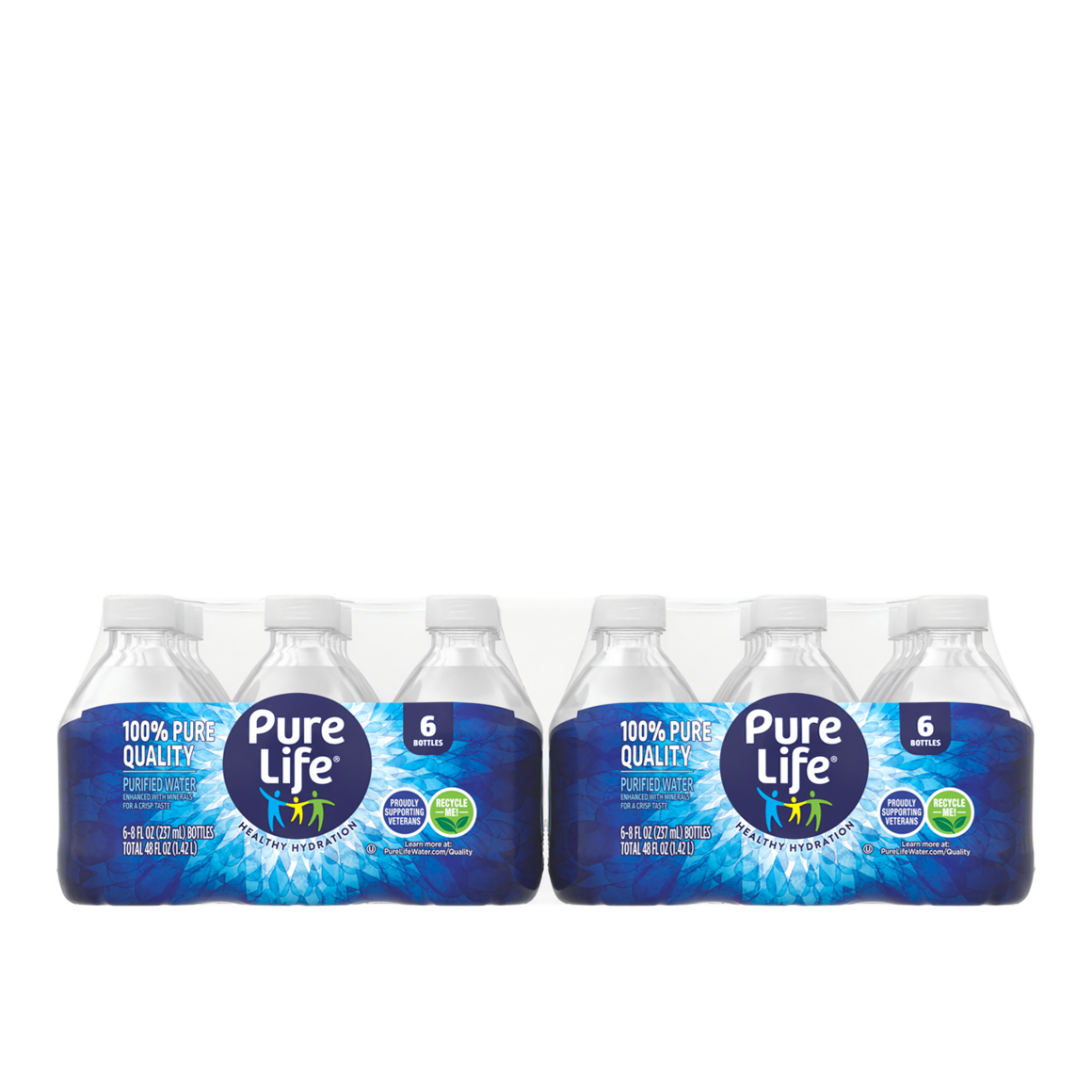 Pure Life Purified Water, 8 Fl Oz, Plastic Bottled Water (24 Pack) Image1
