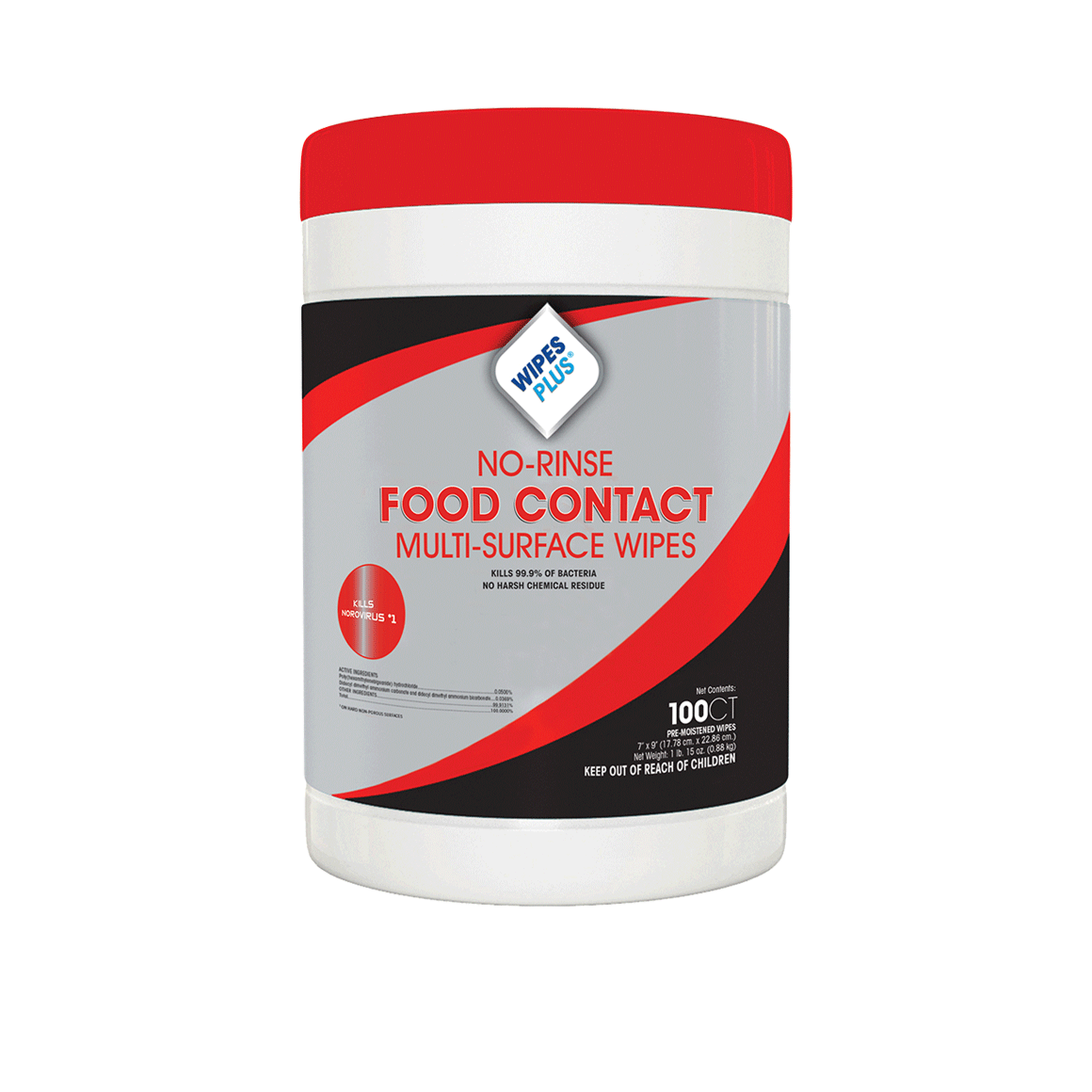 WipesPlus® No-Rinse Food Contact Multi-Surface Wipes