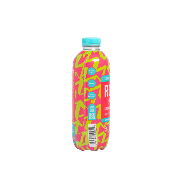 side of a bottle of roar organic cucumber watermelon drink Image3