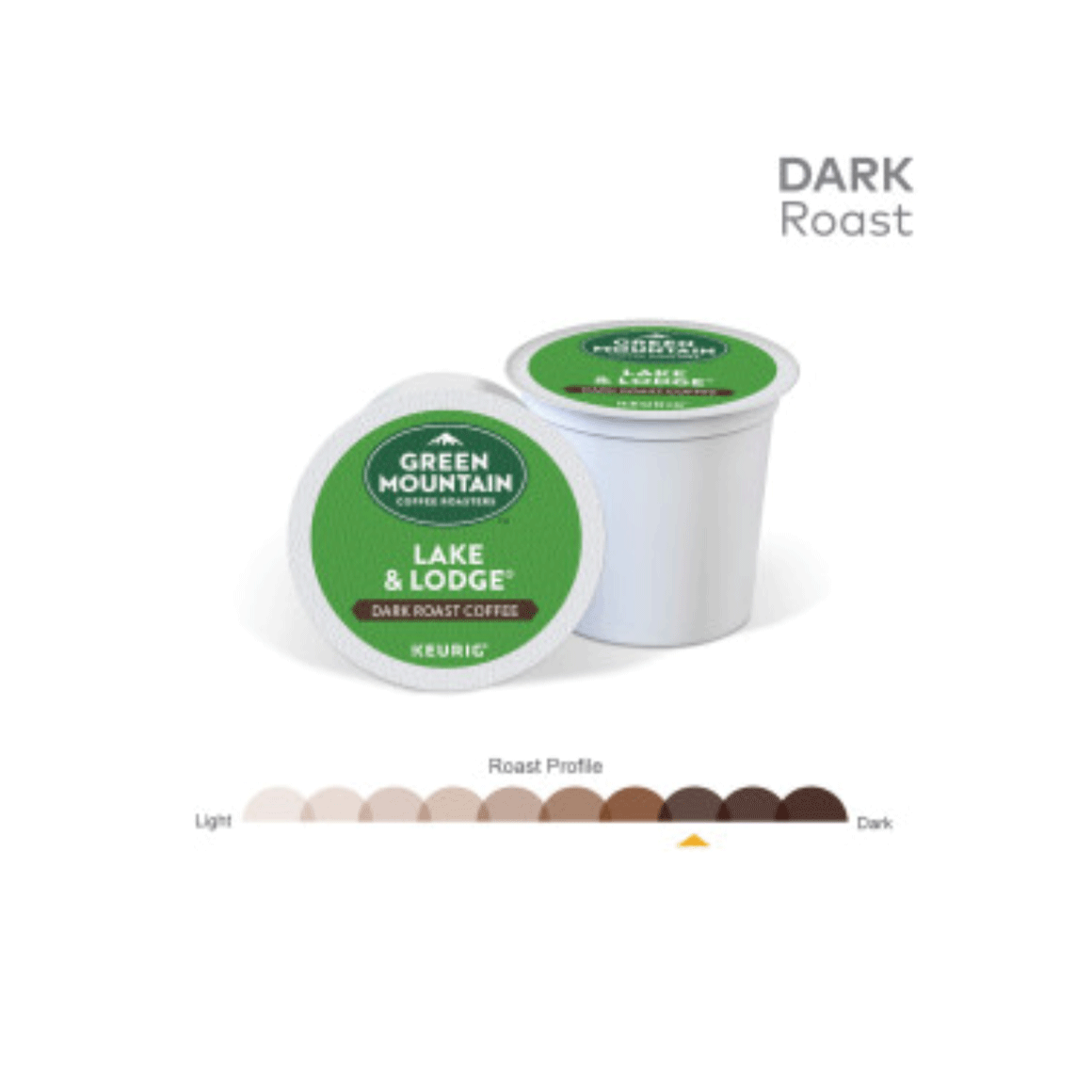 green mountain k cup lake and lodge coffee pod, roast profile dark Image2