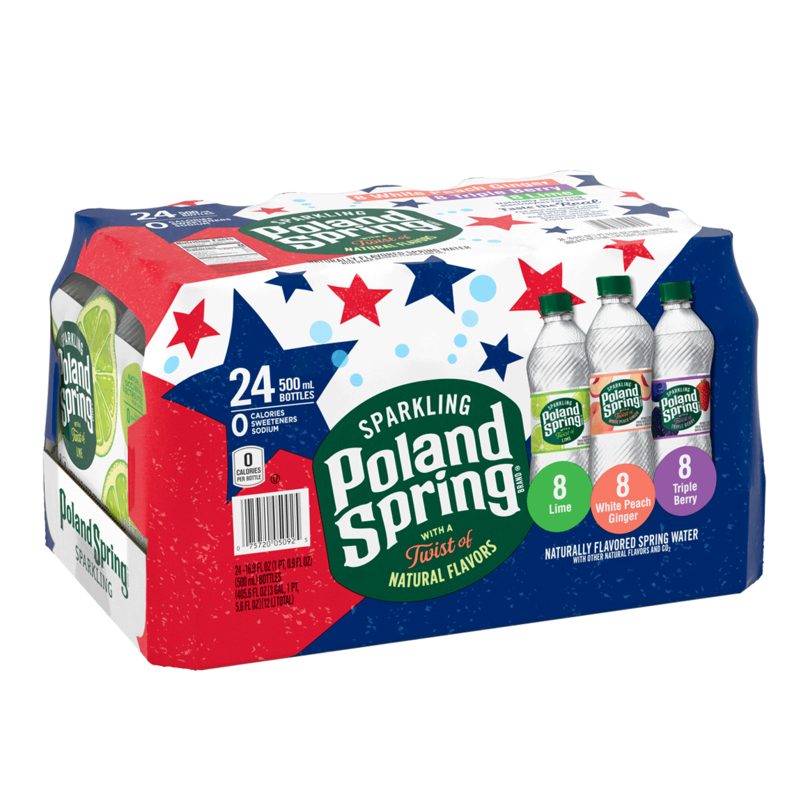 Poland Spring® Rainbow Flavored Sparkling Water Variety Pack Image1