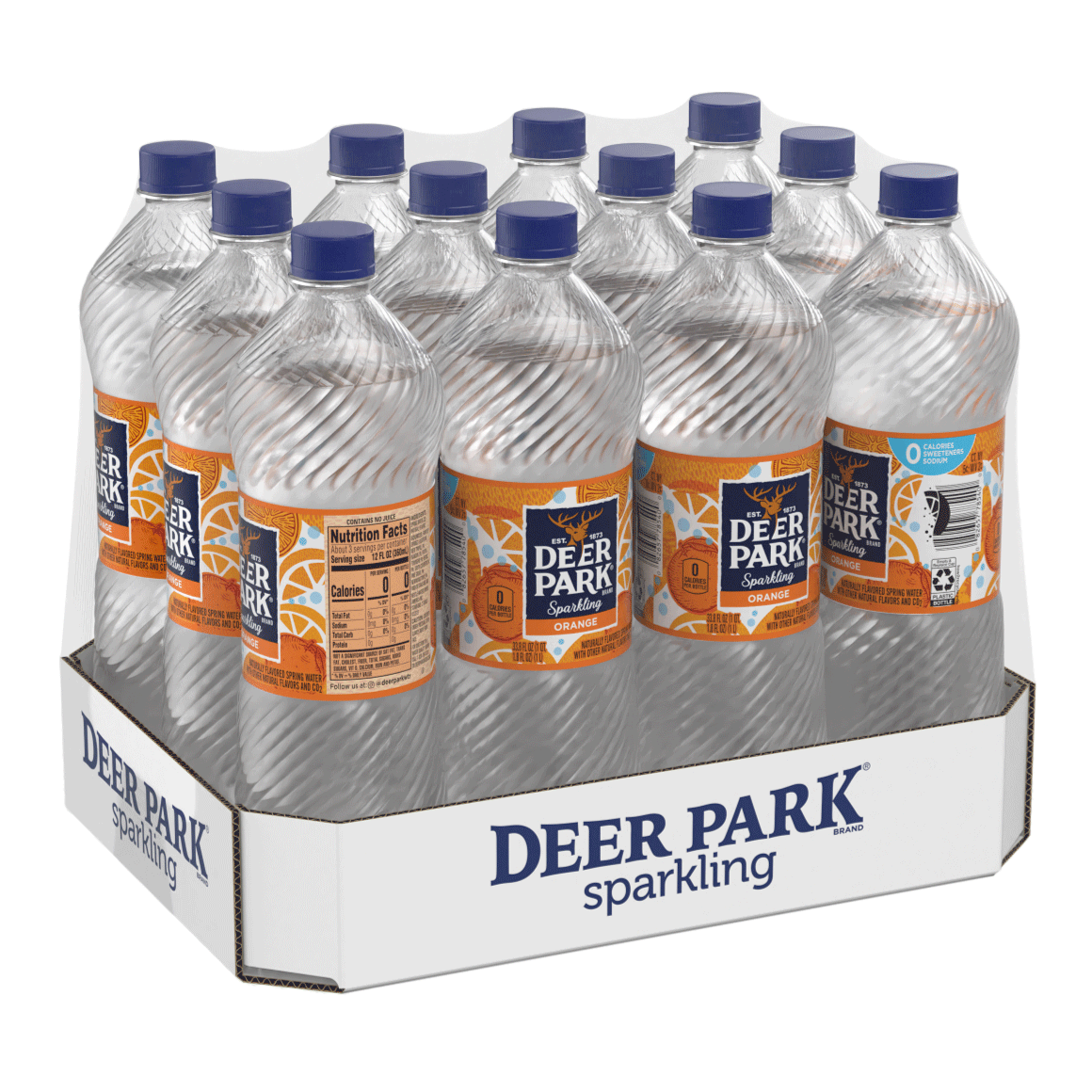 Deer Park® Brand Sparkling 100% Natural Spring Water - Orange Image1