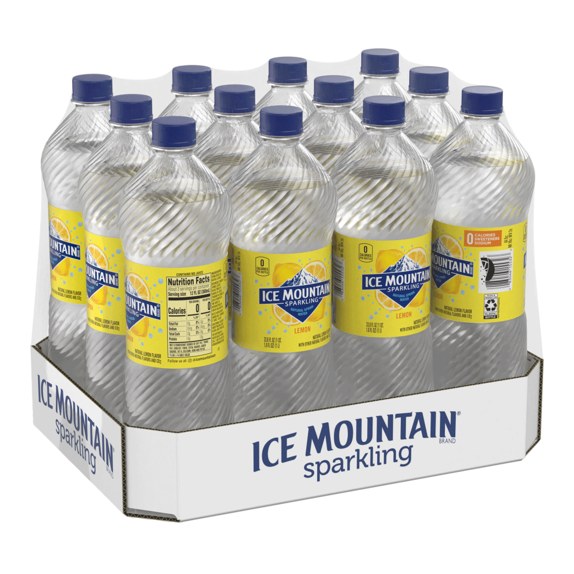 Ice Mountain® Brand Sparkling 100% Natural Spring Water - Lively Lemon Image1