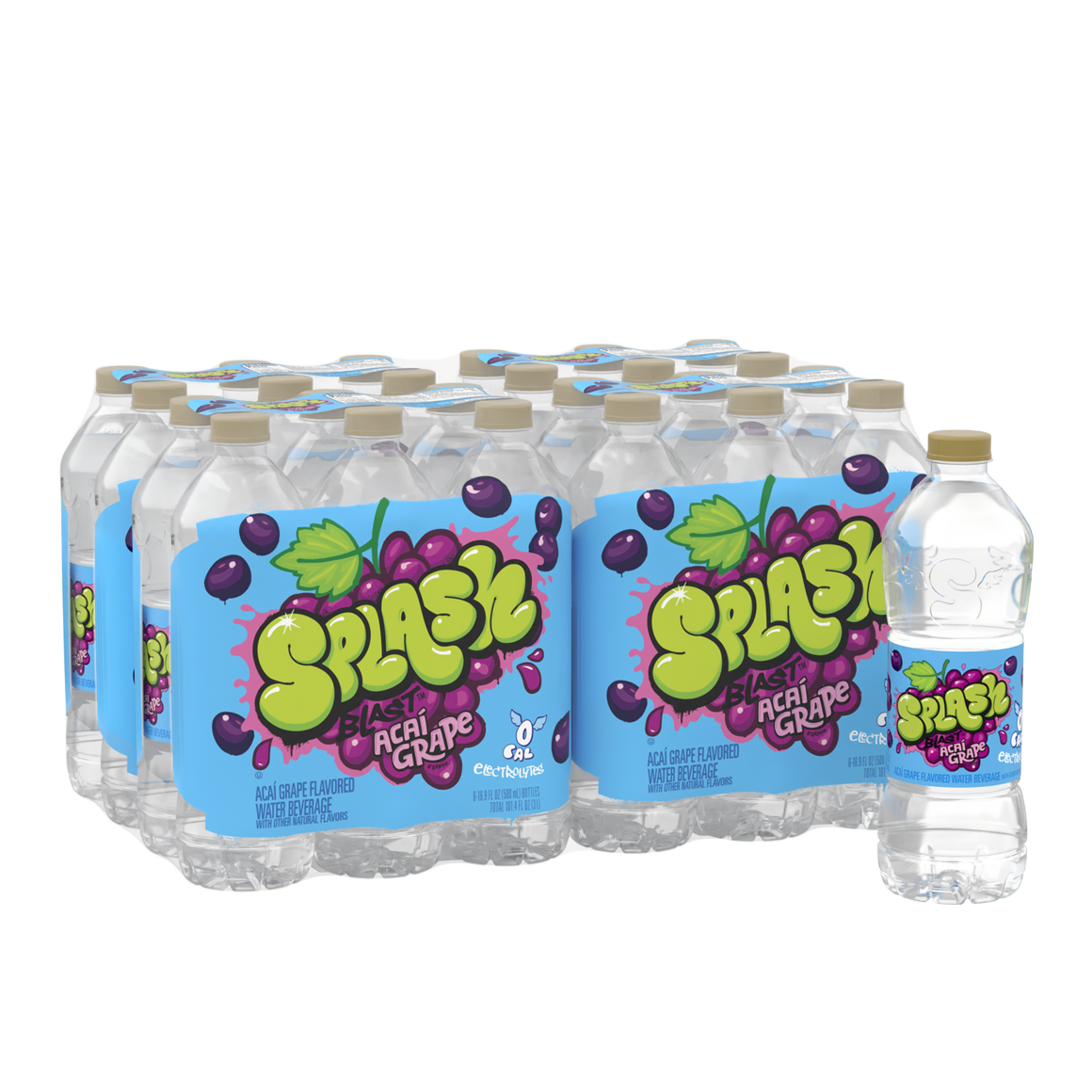Splash Blast™ Acai Grape Flavored Water 16 ounce 24Pack ReadyRefresh