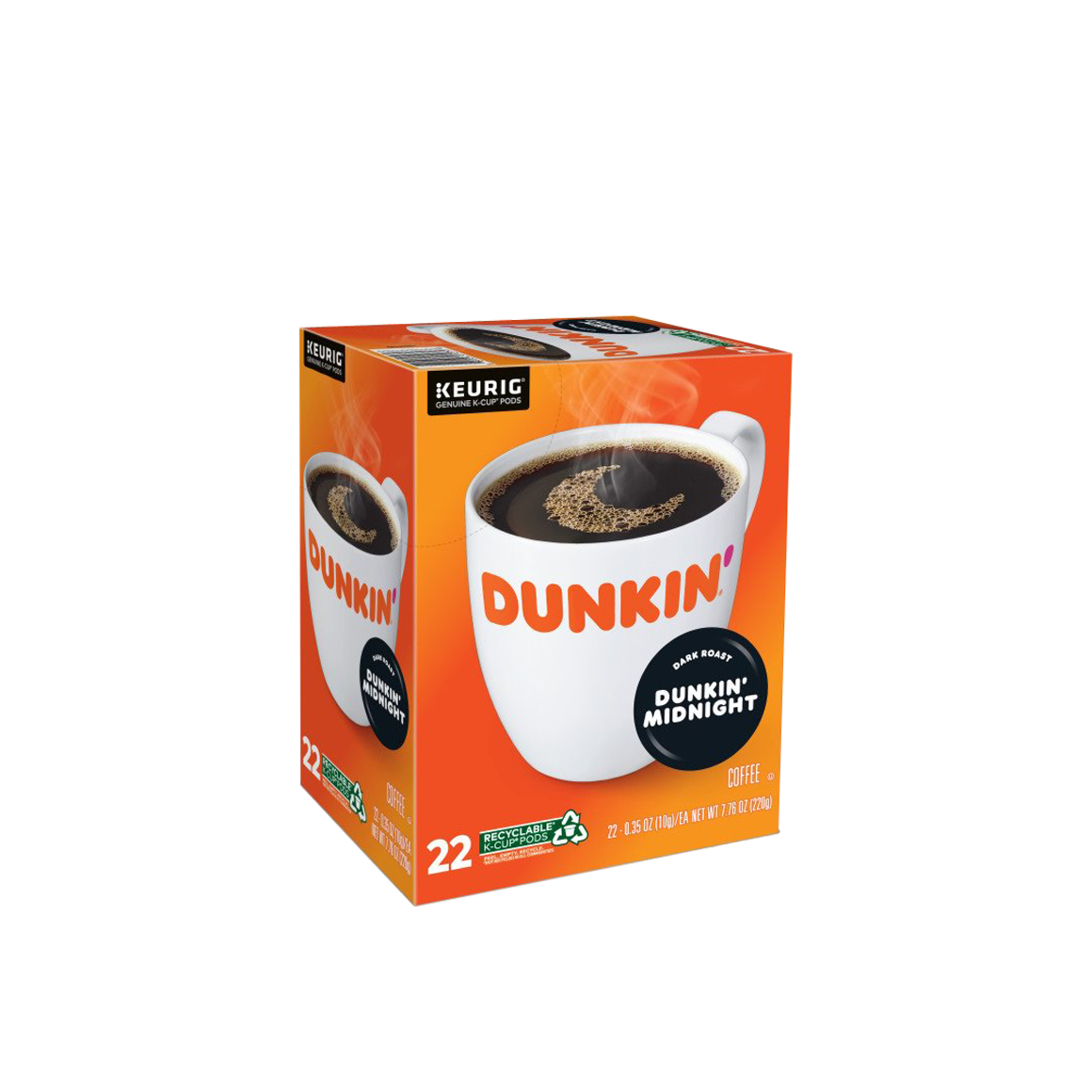 dunkin donuts k cup dark roast coffee flavor midnight 1 box with 22 count Image2