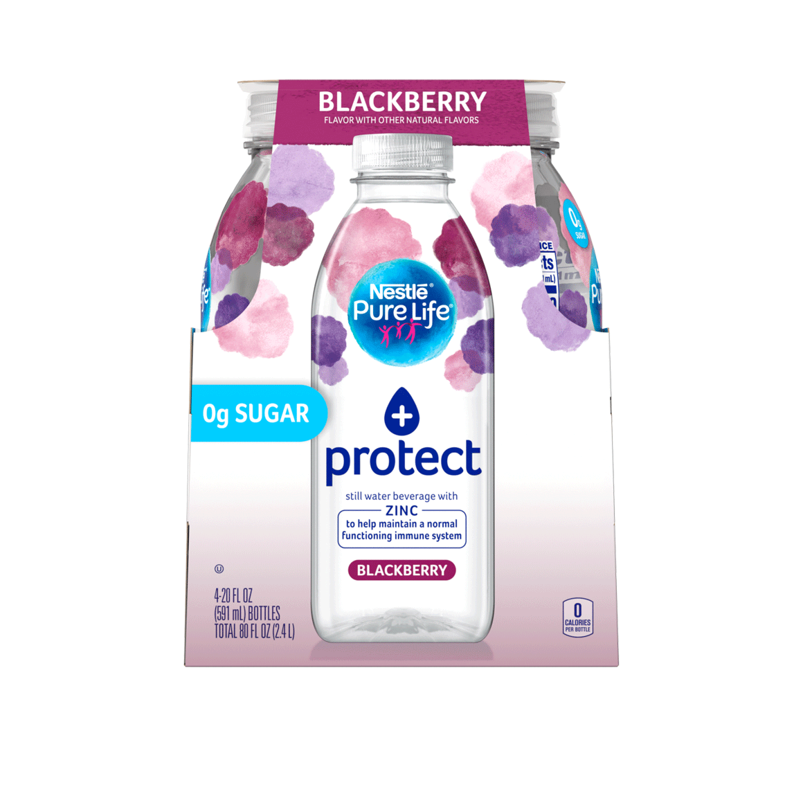 Nestlé®Pure Life®+ Protect Enhanced Flavored Water - Blackberry plus Zinc Image2