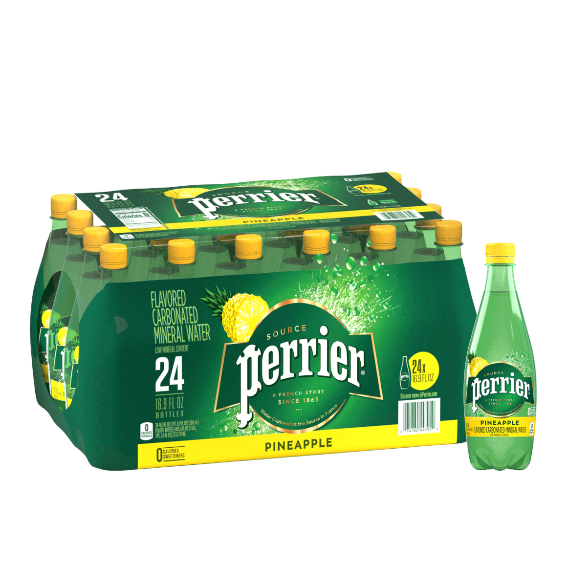 Perrier® Carbonated Mineral Water Bottles - Pineapple