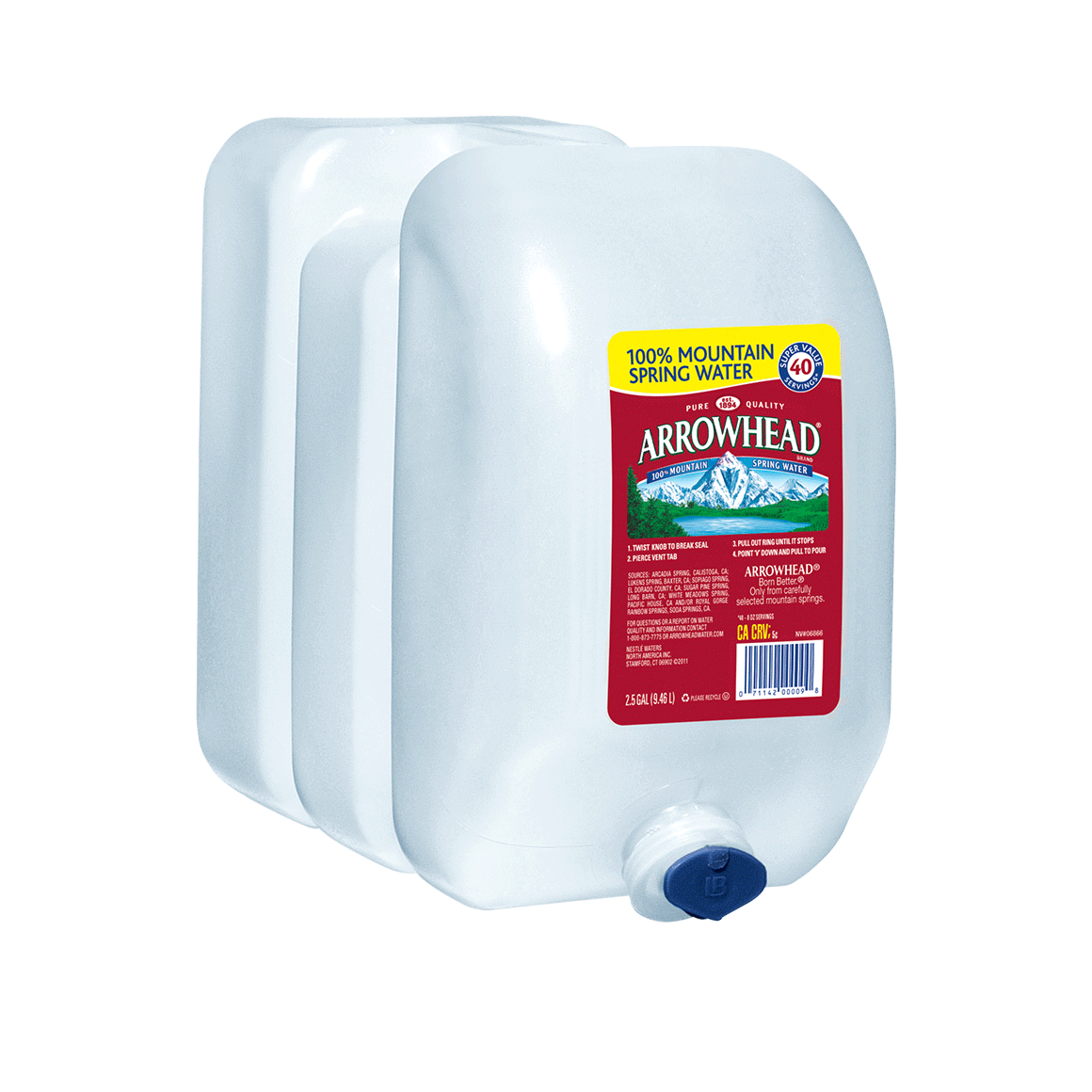 Arrowhead Spring Water 2 5 Gallon 2 Pack Readyrefresh