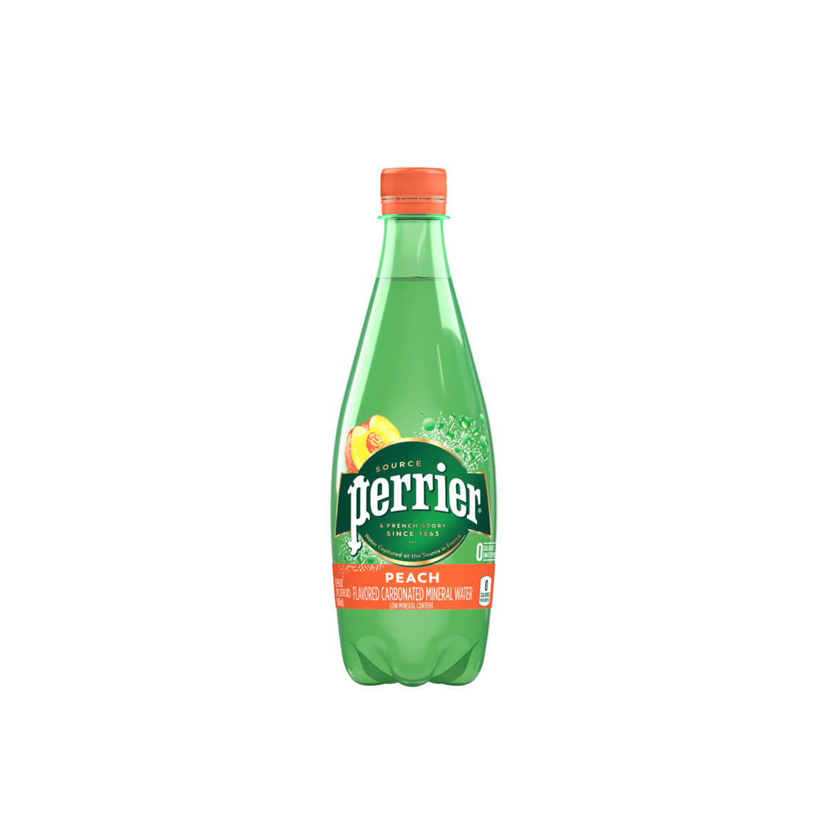 Perrier® Peach Flavored Carbonated Mineral Water - Plastic Image2
