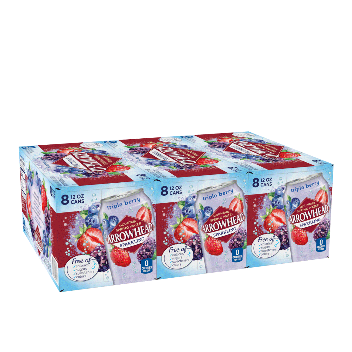 Arrowhead® Brand Sparkling 100% Mountain Spring Water - Triple Berry Image1