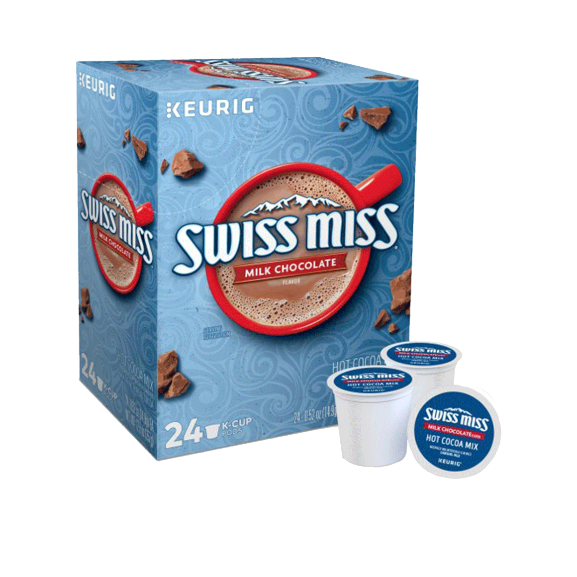 keurig swiss miss hot chocolate k cups 24 pack single serve pods