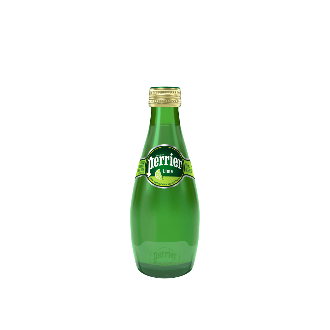 Perrier® Lime Flavored Carbonated Mineral Water - Glass Image1