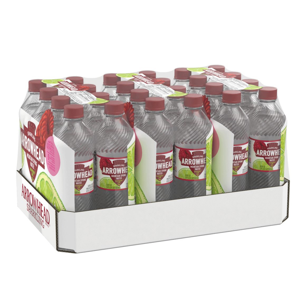 Arrowhead® Brand Sparkling 100% Mountain Spring Water - Raspberry Lime Image1