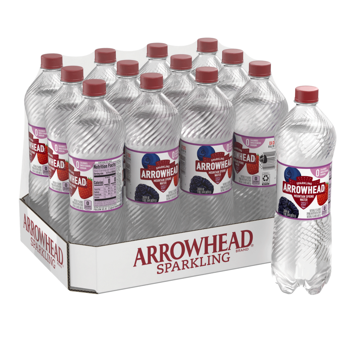 Arrowhead® Brand Sparkling 100% Mountain Spring Water - Triple Berry