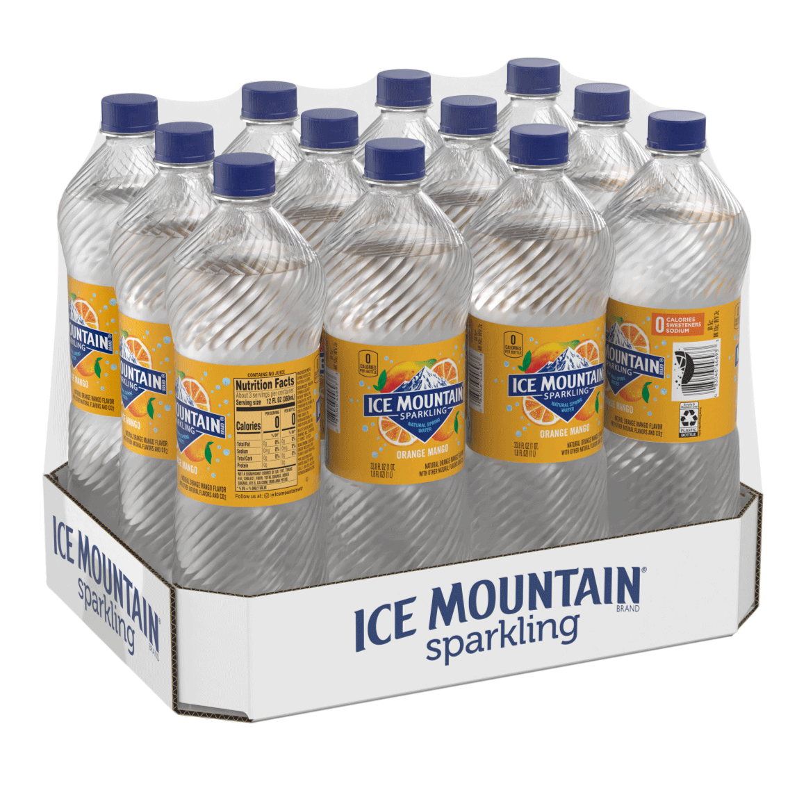 Ice Mountain® Brand Sparkling 100% Natural Spring Water - Orange Mango Image2