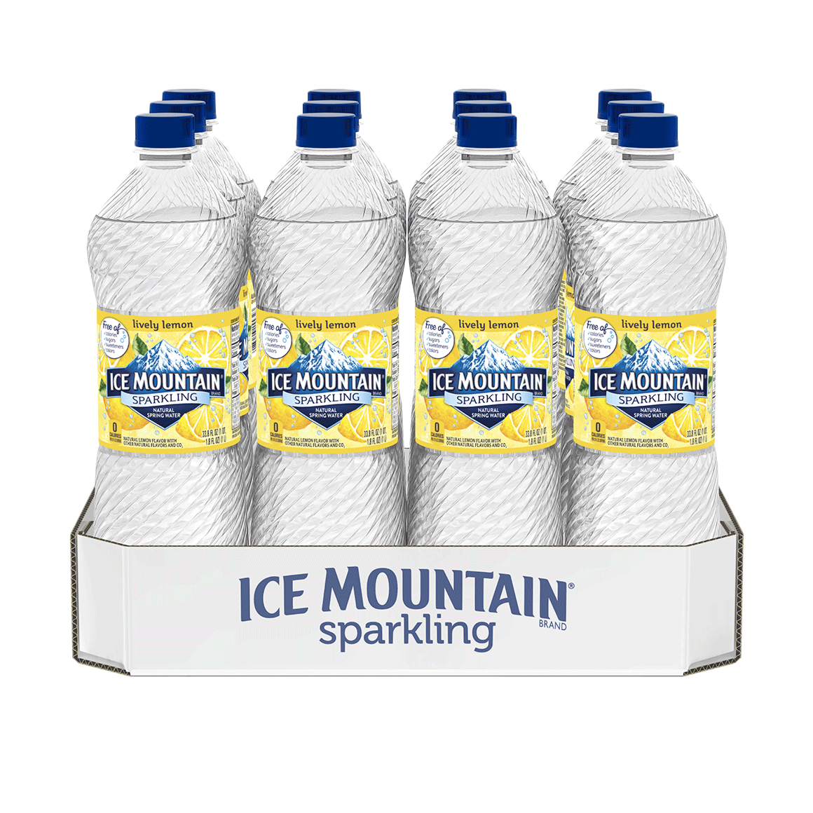 Ice Mountain® Lemon Sparkling Water 1 Liter 12Pack ReadyRefresh