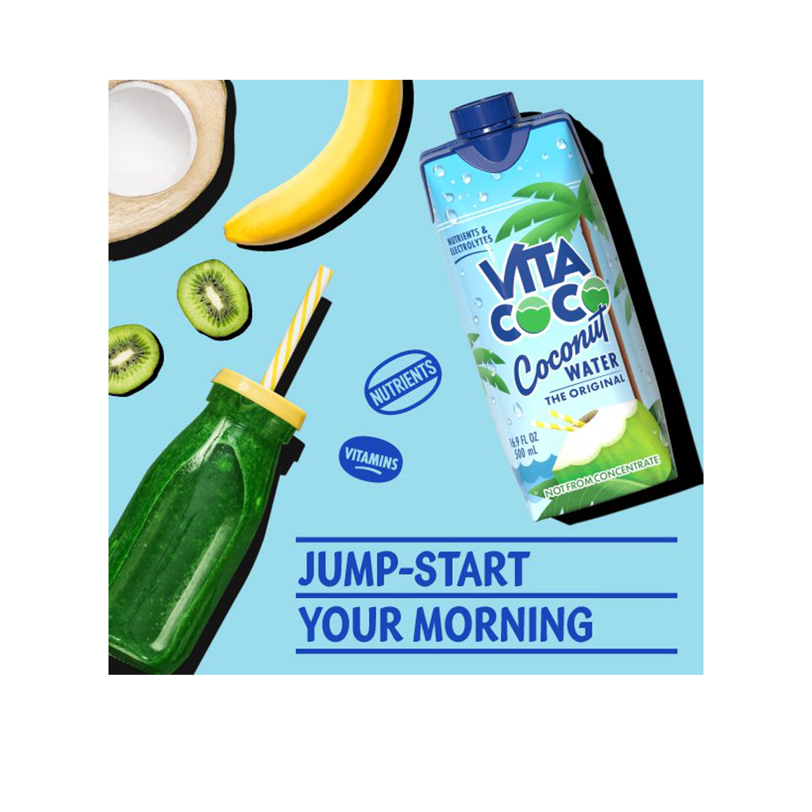 jump start your morning vita coco coconut water with a kiwi banana and green bottle Image4