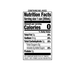 origin peach flavored sparkling water 12 ounce cans nutrition facts