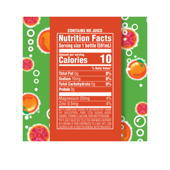 Splash Fizz™ Blood Orange Flavored Sparkling Water Beverage 20 Fl Oz Plastic Bottles (12 Pack) Image4