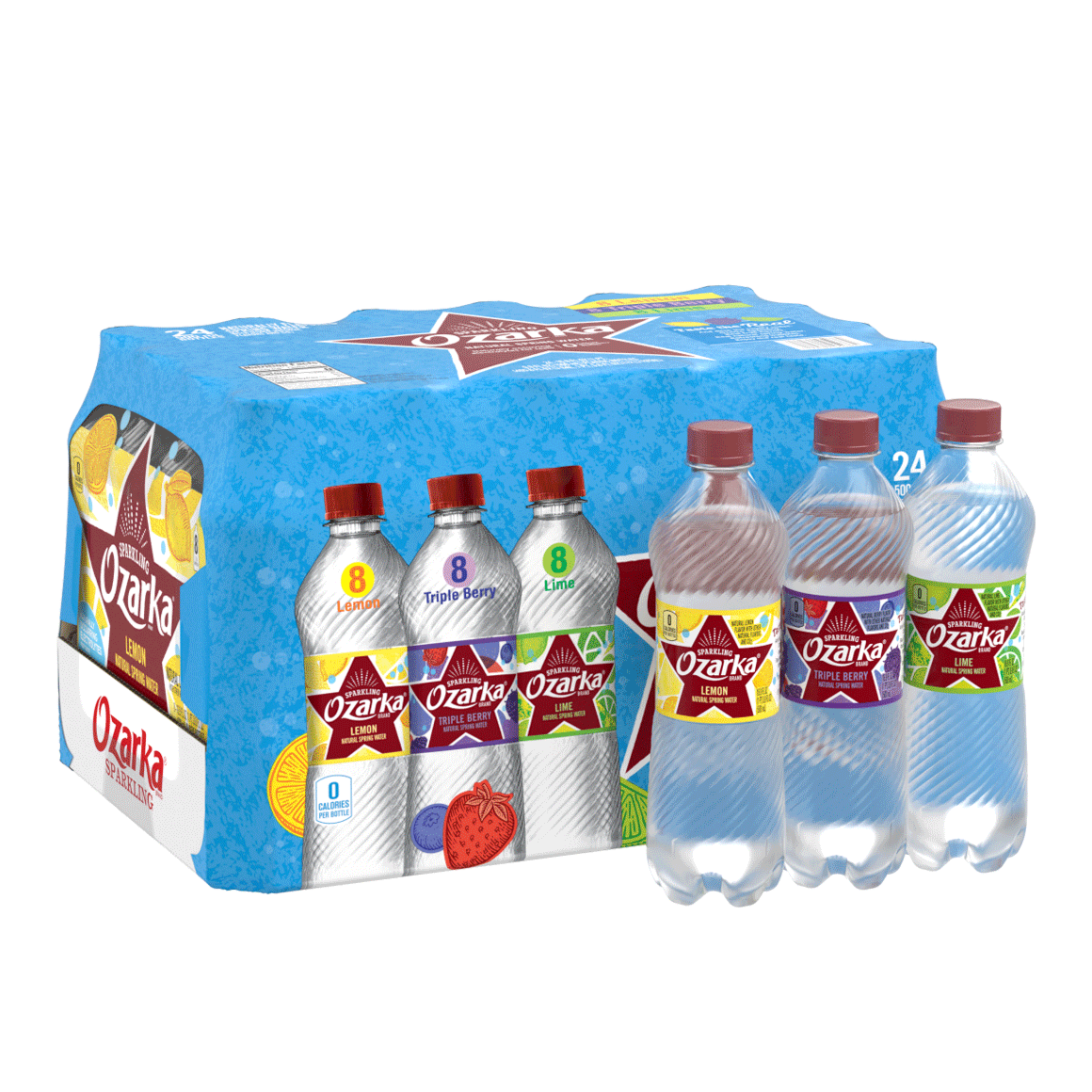 Ozarka® Rainbow Flavored Sparkling Water Variety Pack