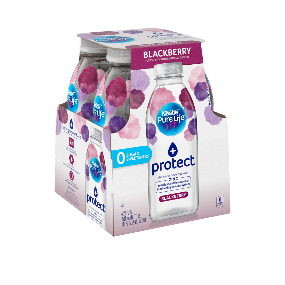 Nestlé®Pure Life®+ Protect Enhanced Flavored Water - Blackberry plus Zinc Image1