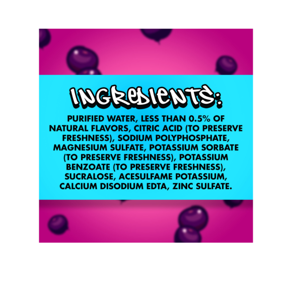Splash Blast, Flavored Water Beverage, Acai Grape Flavor, 16.9 FL OZ Plastic Bottles (24 Count) Image4