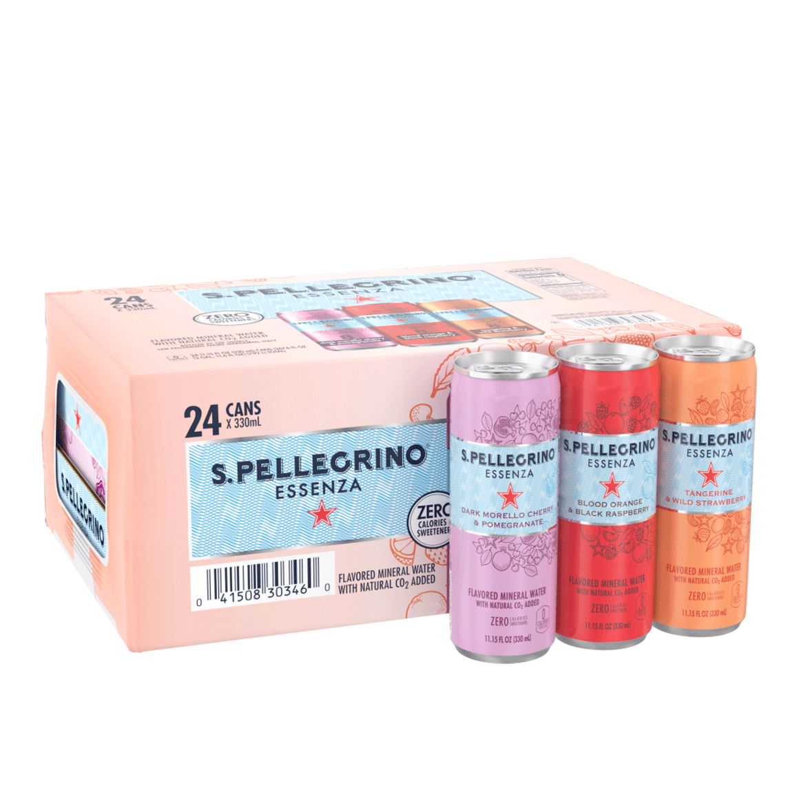 S.Pellegrino® Essenza™ Sparkling Natural Mineral Water Rainbow Pack - Slim Cans