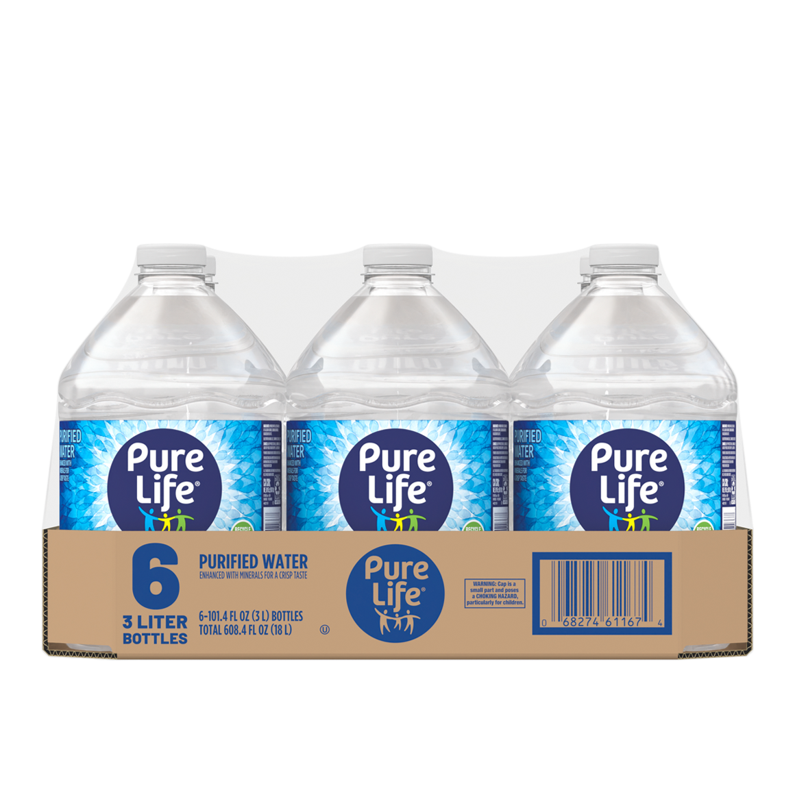 Pure Life Purified Water, 101.4 oz Bottle, 6/Pack Pure Life Purified Water, 101.4 oz Bottle, 6/Pack