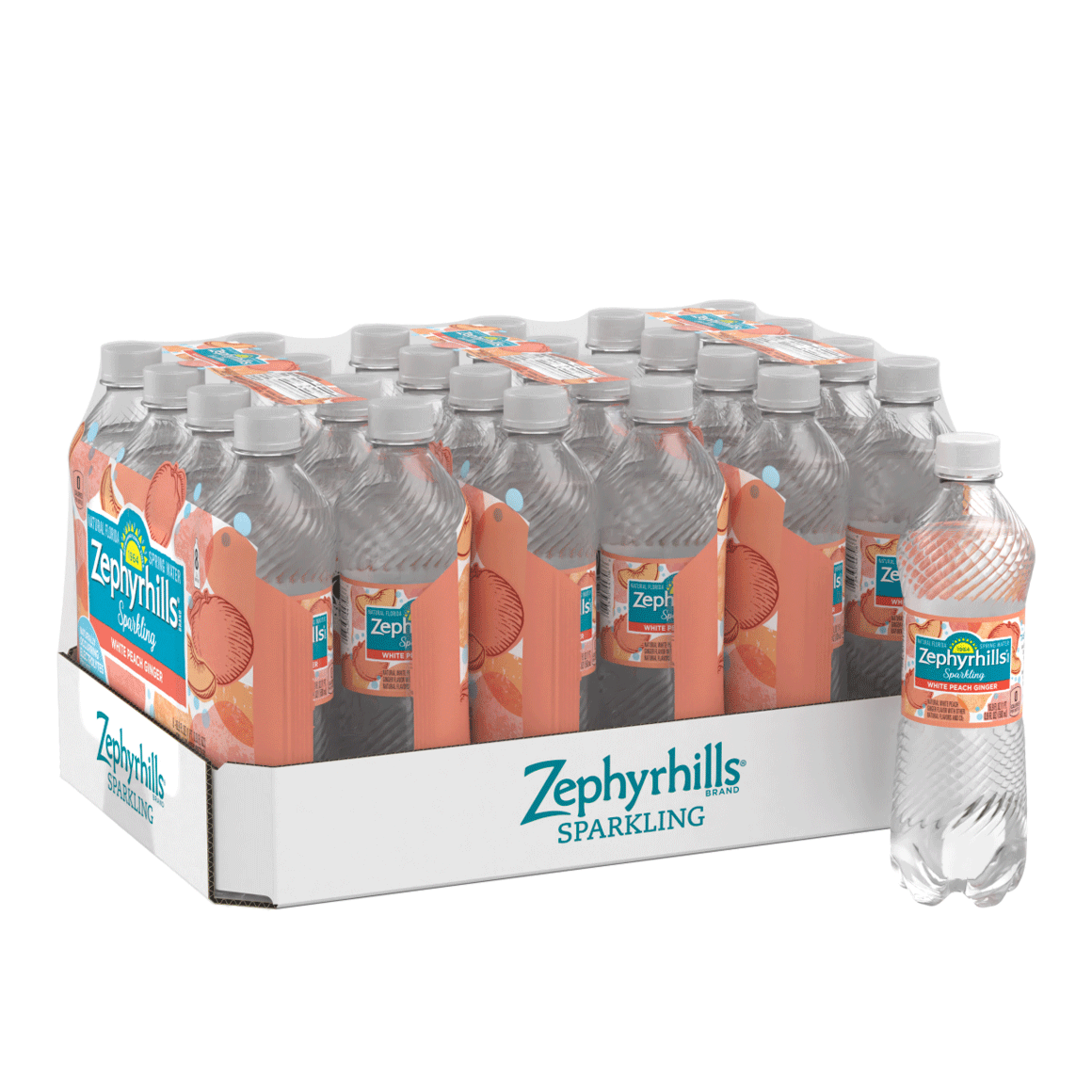 Zephyrhills® White Peach Ginger Sparkling Water