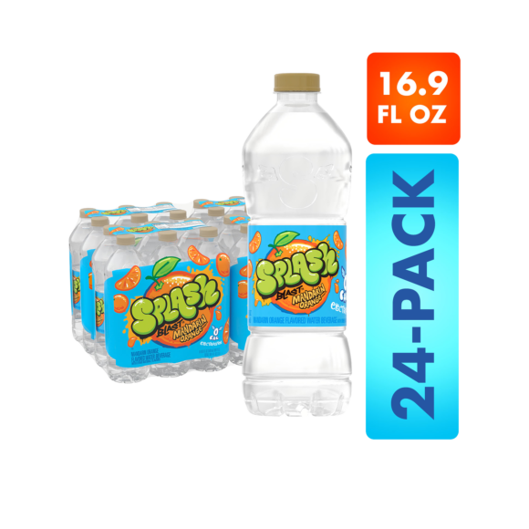 Splash Blast, Flavored Water Beverage, Mandarin Orange Flavor, 16.9 FL OZ Plastic Bottles (24 Count) Image1