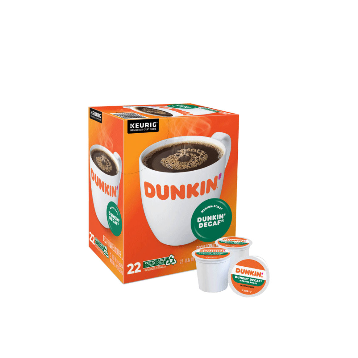 Dunkin Decaf K Cup Pods Medium Roast Coffee