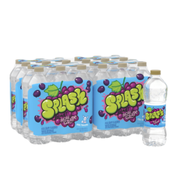 Splash Blast, Flavored Water Beverage, Acai Grape Flavor, 16.9 FL OZ Plastic Bottles (24 Count)