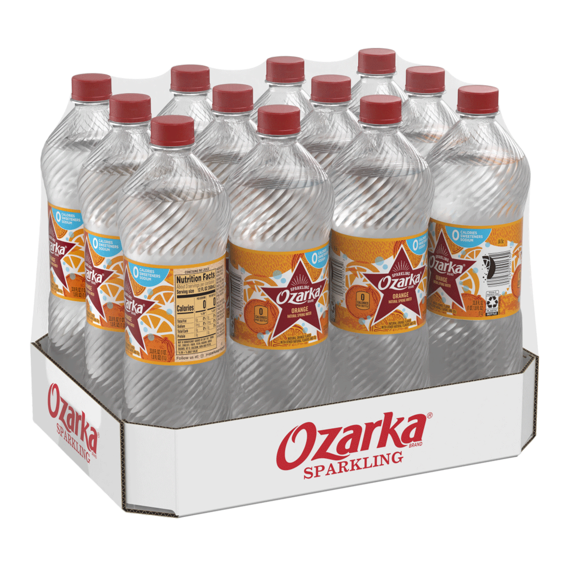 Ozarka® Brand Sparkling 100% Natural Spring Water - Orange Image1