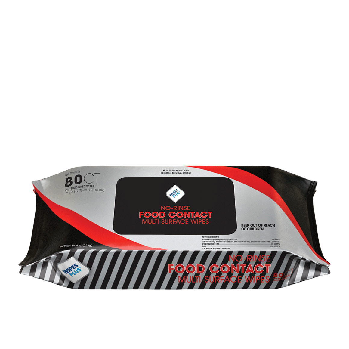 WipesPlus® No-Rinse Food Contact Multi-Surface Wipes