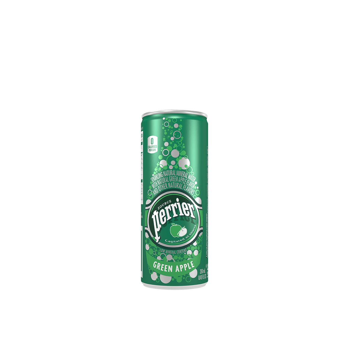 Perrier® Green Apple Flavored Carbonated Mineral Water - Slim Cans Image4