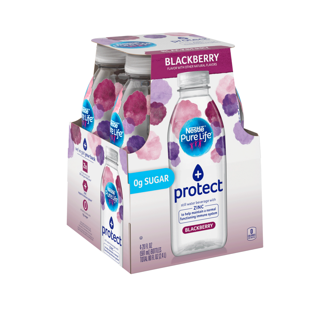 Nestlé®Pure Life®+ Protect Enhanced Flavored Water - Blackberry plus Zinc Image1